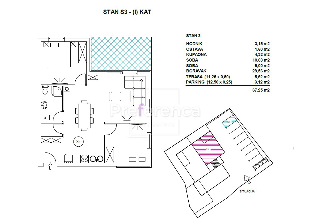 Pag - appartamento bilocale - PRIMO PIANO