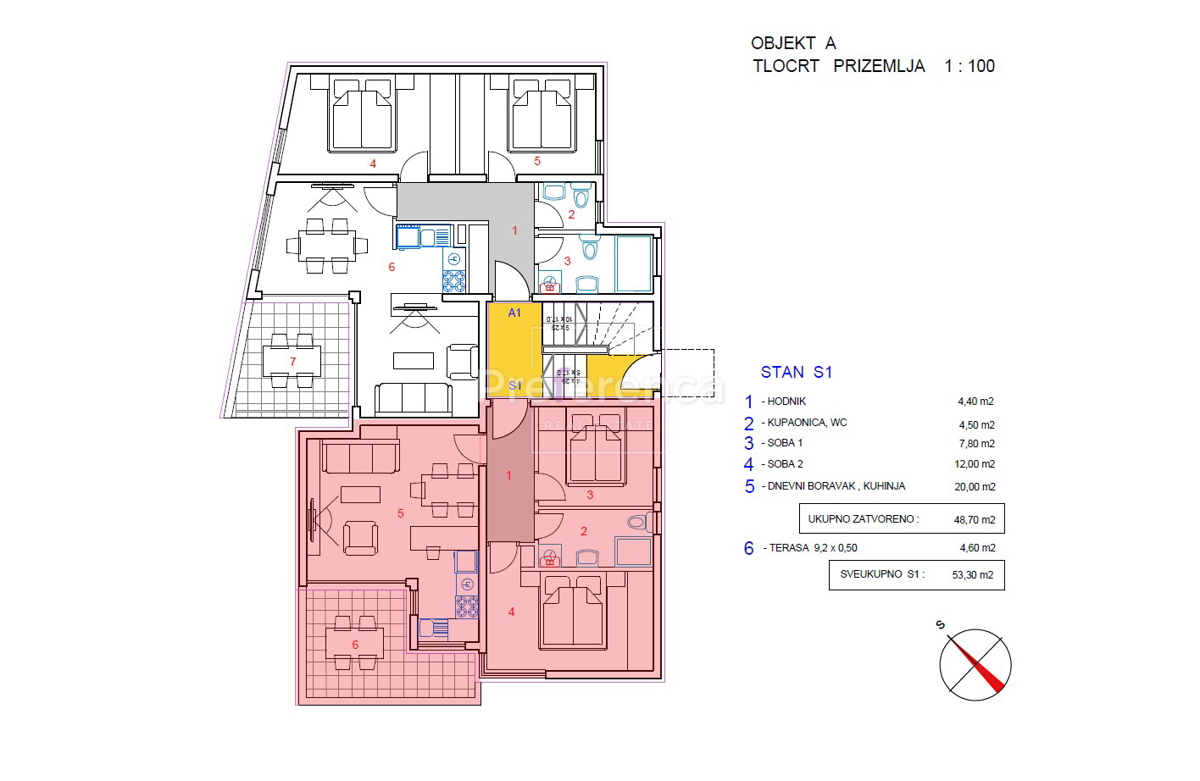 Novalja - appartamento con due stanze al piano terra - vicino al mare