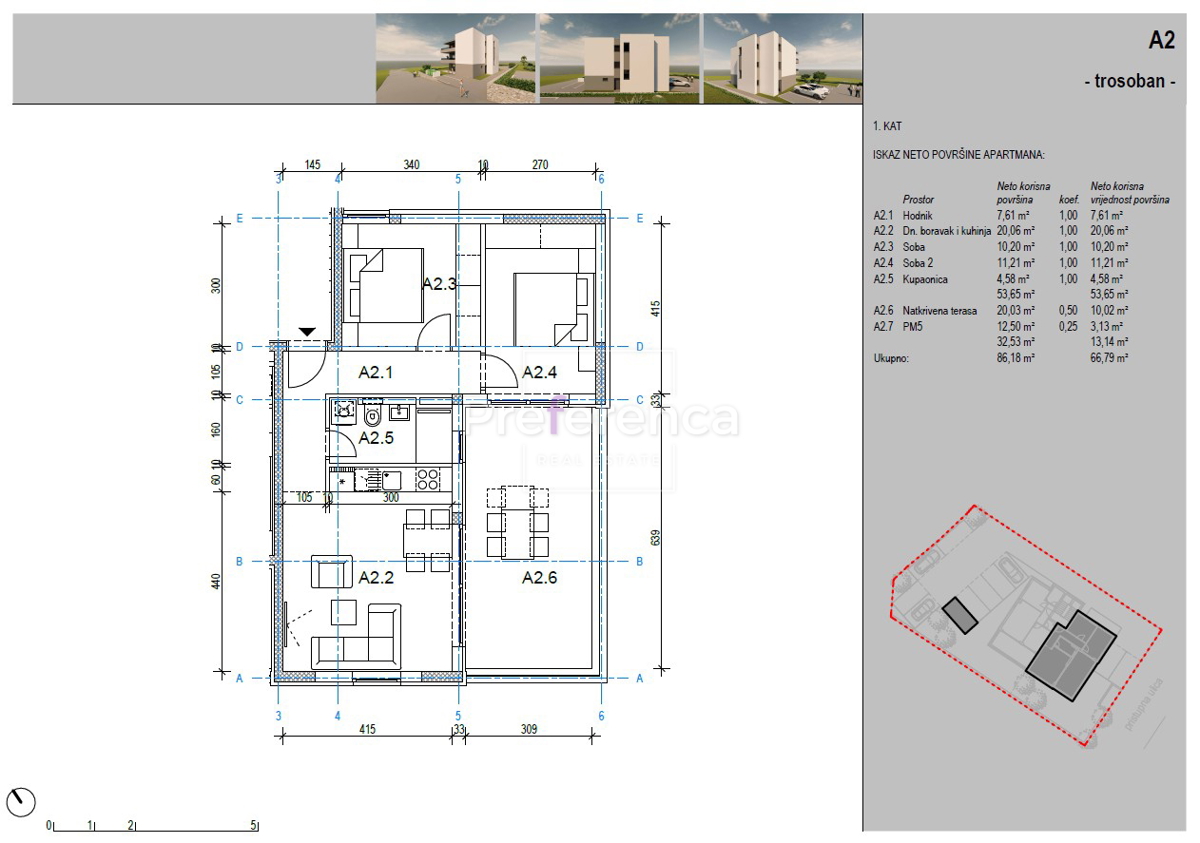 Novalja - appartamento al primo piano con vista sul mare