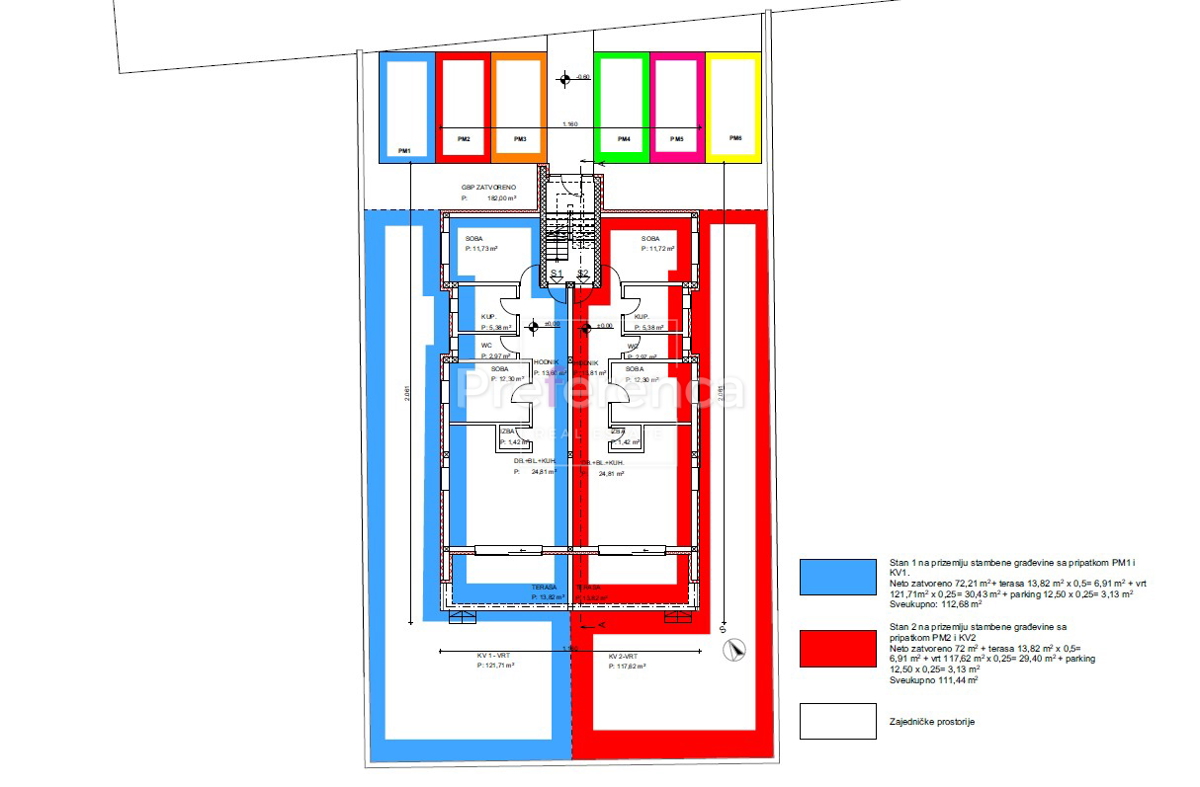 Povljana - appartamento bilocale al piano terra con giardino