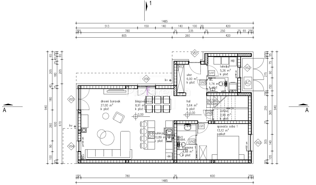 Mandre - villa di lusso con piscina - POSIZIONE