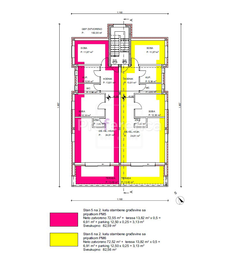 Povljana - appartamento bilocale al secondo piano - vista mare