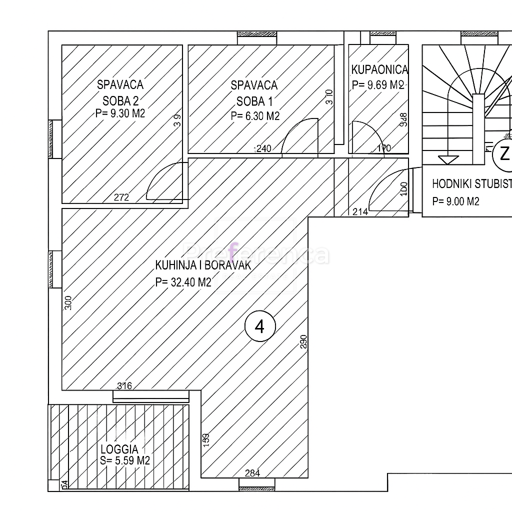 Stara Novalja - appartamento bilocale PRIMO PIANO - vicino al mare