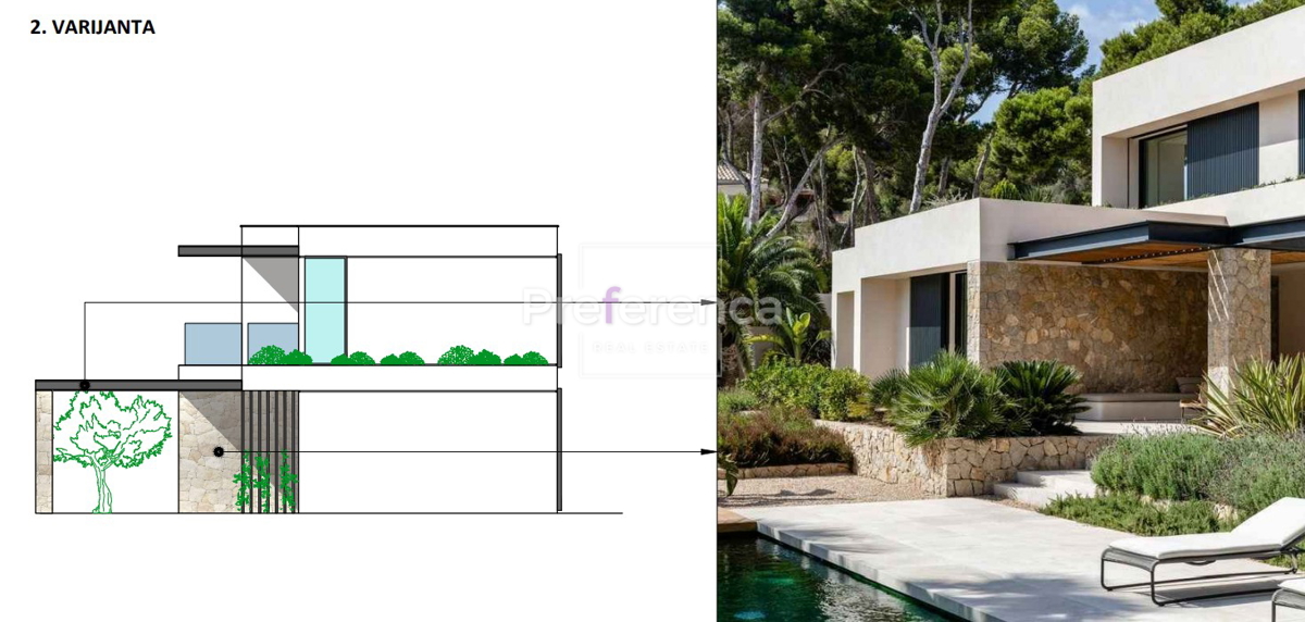 Novalja - terreno edificabile con progetto preliminare