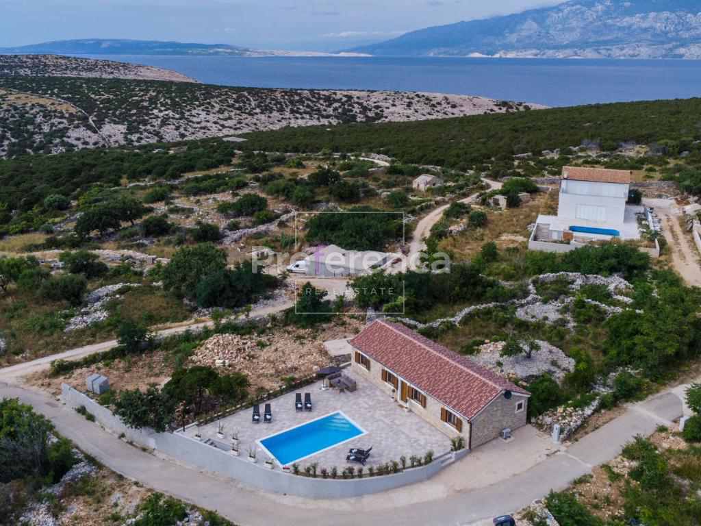 Dabovi stani, Novalja - villa con piscina + terreno con progetto