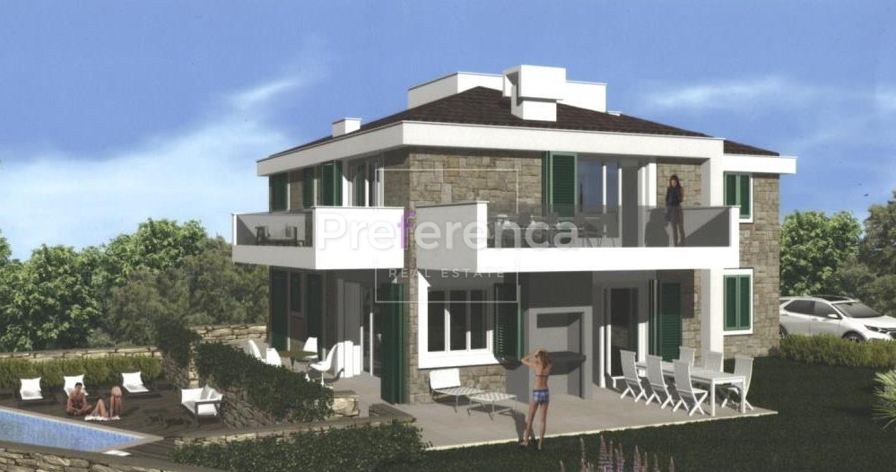 Dabovi stani, Novalja - villa con piscina + terreno con progetto