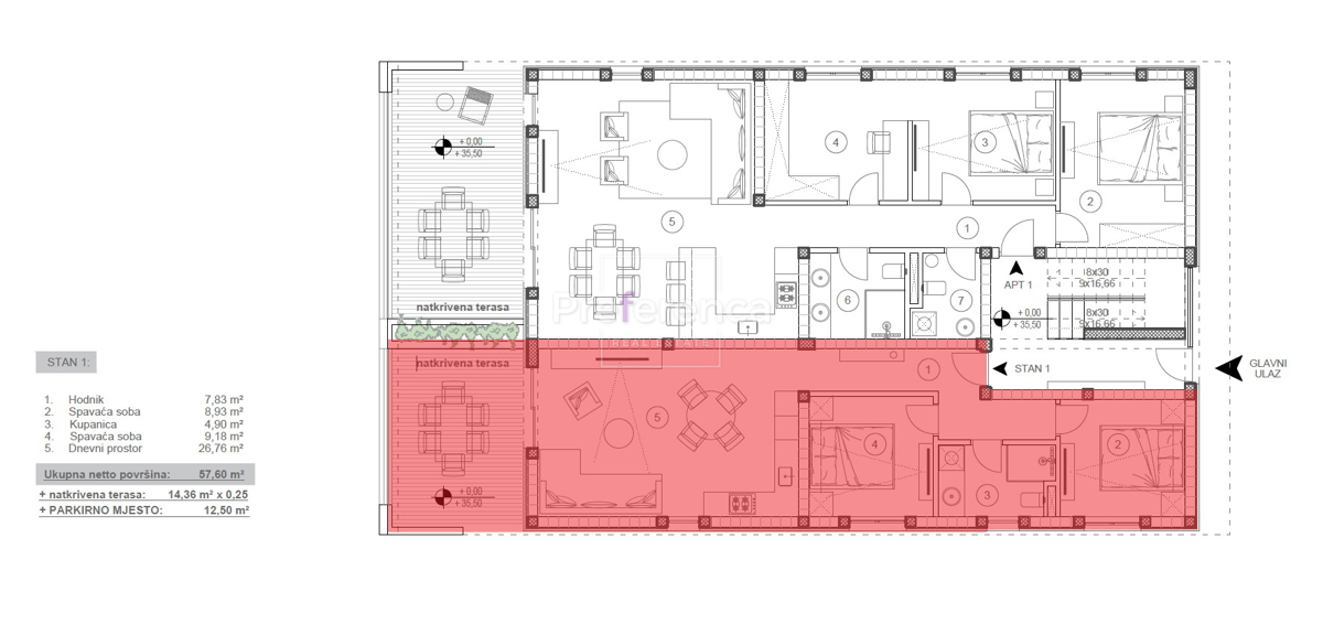 Novalja - appartamento bilocale con ampio giardino