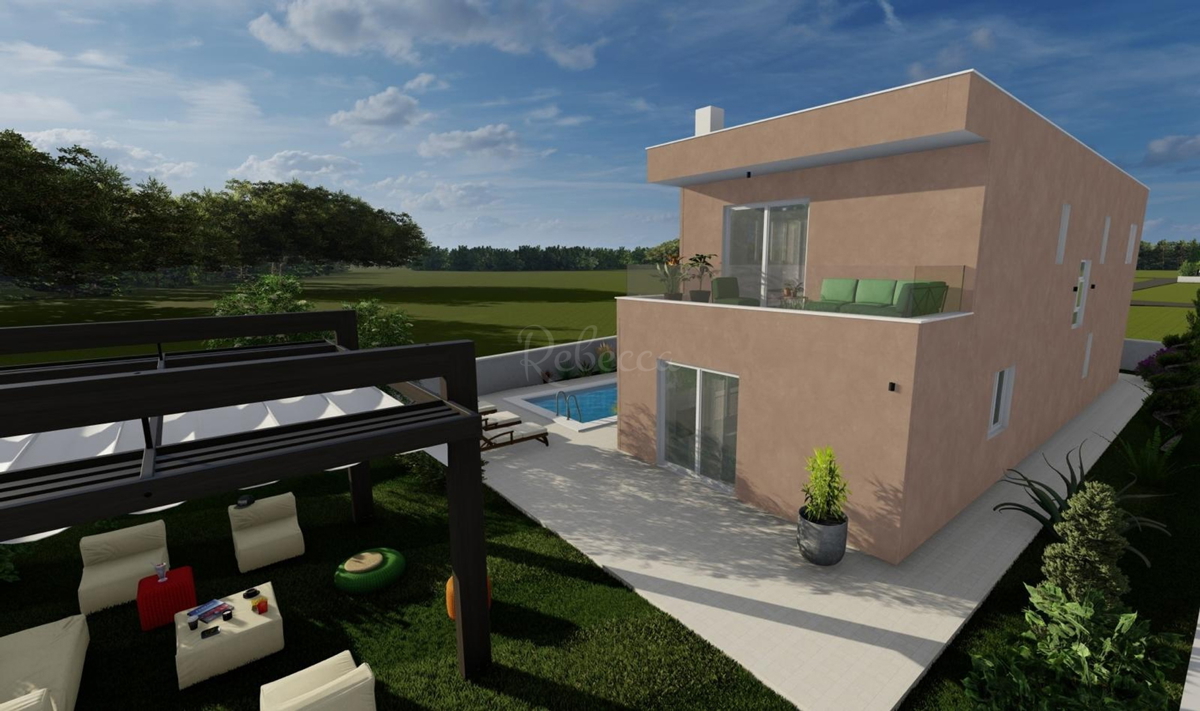 Casa in costruzione, 290 m2, piscina, zona Štokovci