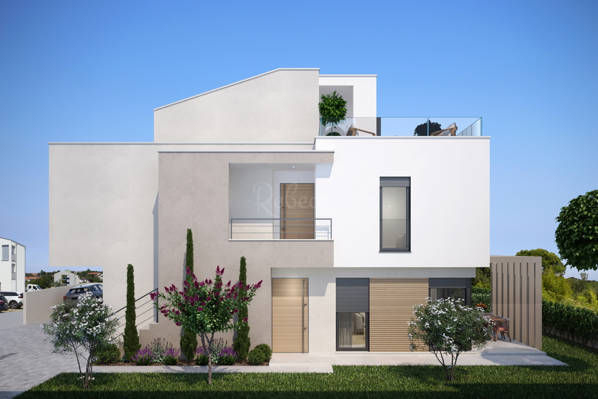Istria, Umago, moderno appartamento in costruzione, a 300 metri dal mare
