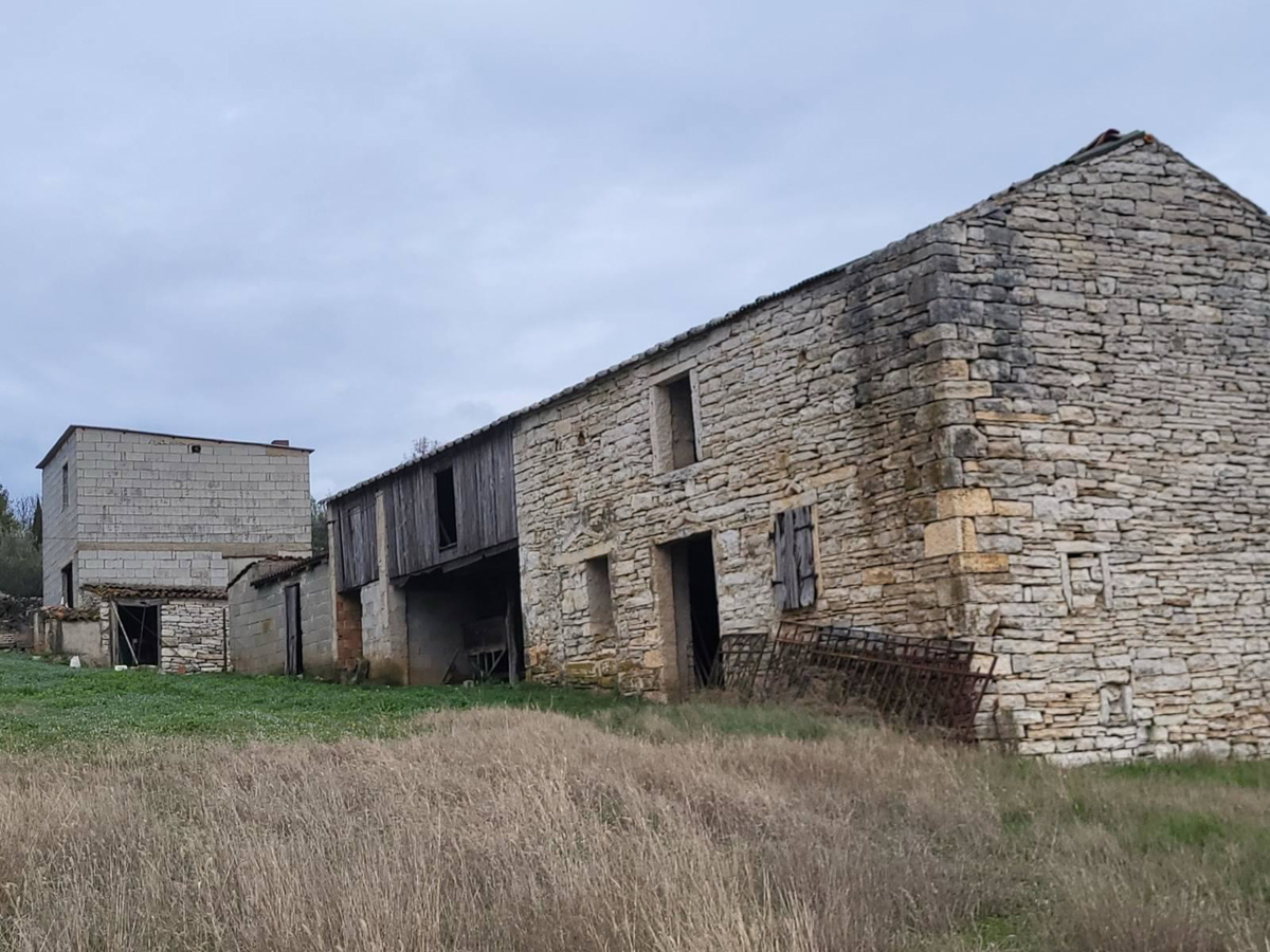 Umago, dintorni, grande tenuta istriana di 7500 m2 con vista aperta, OCCASIONE!