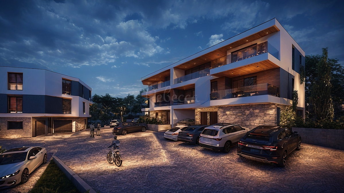 Appartamento con giardino, 69 m2, due camere, parcheggio, Veli Vrh, NUOVO