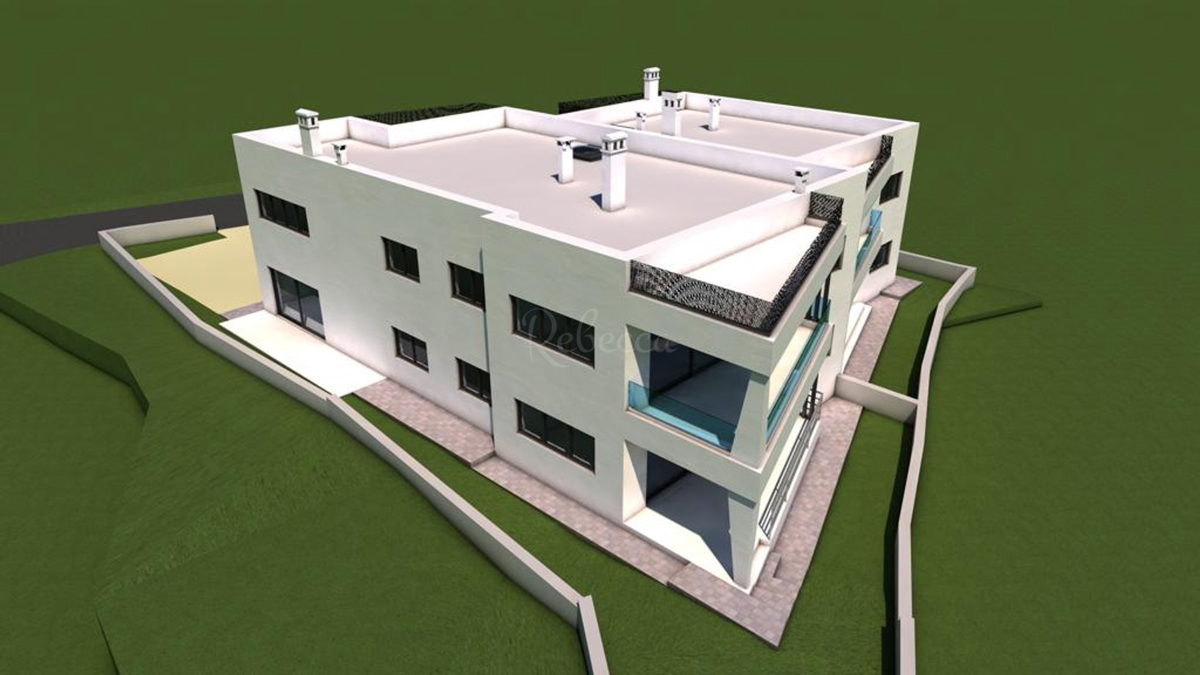 Appartamento di lusso con terrazza benessere a Kanfanar – nuova costruzione