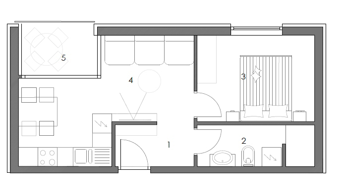 Appartamento al piano terra, giardino, parcheggio, Medolino, NUOVO