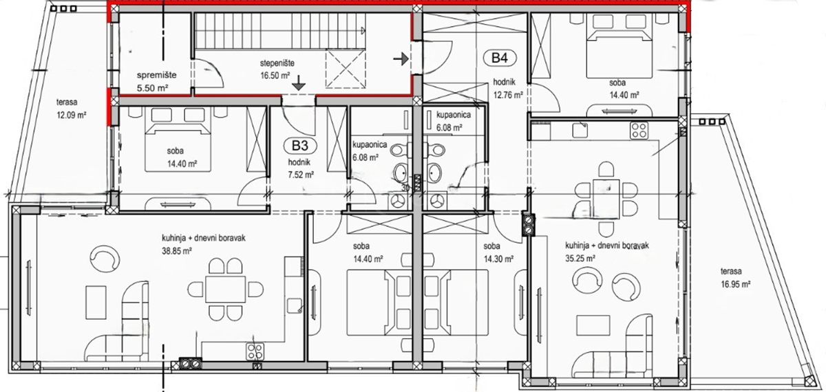 Appartamento di lusso con terrazza benessere a Kanfanar – nuova costruzione