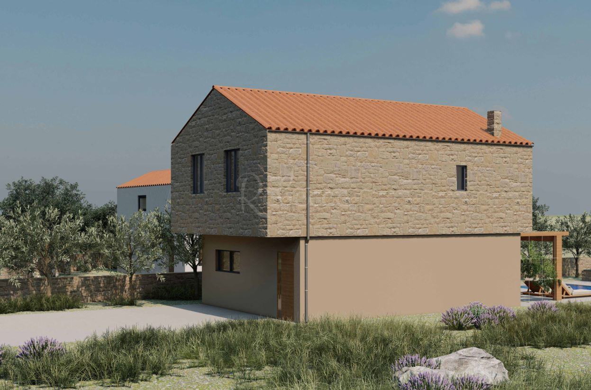 Terreno edificabile di 550 m2, progetto, permesso, zona Juršići