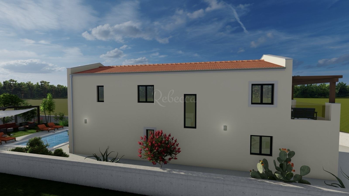 Casa in costruzione, 290 m2, piscina, zona Štokovci