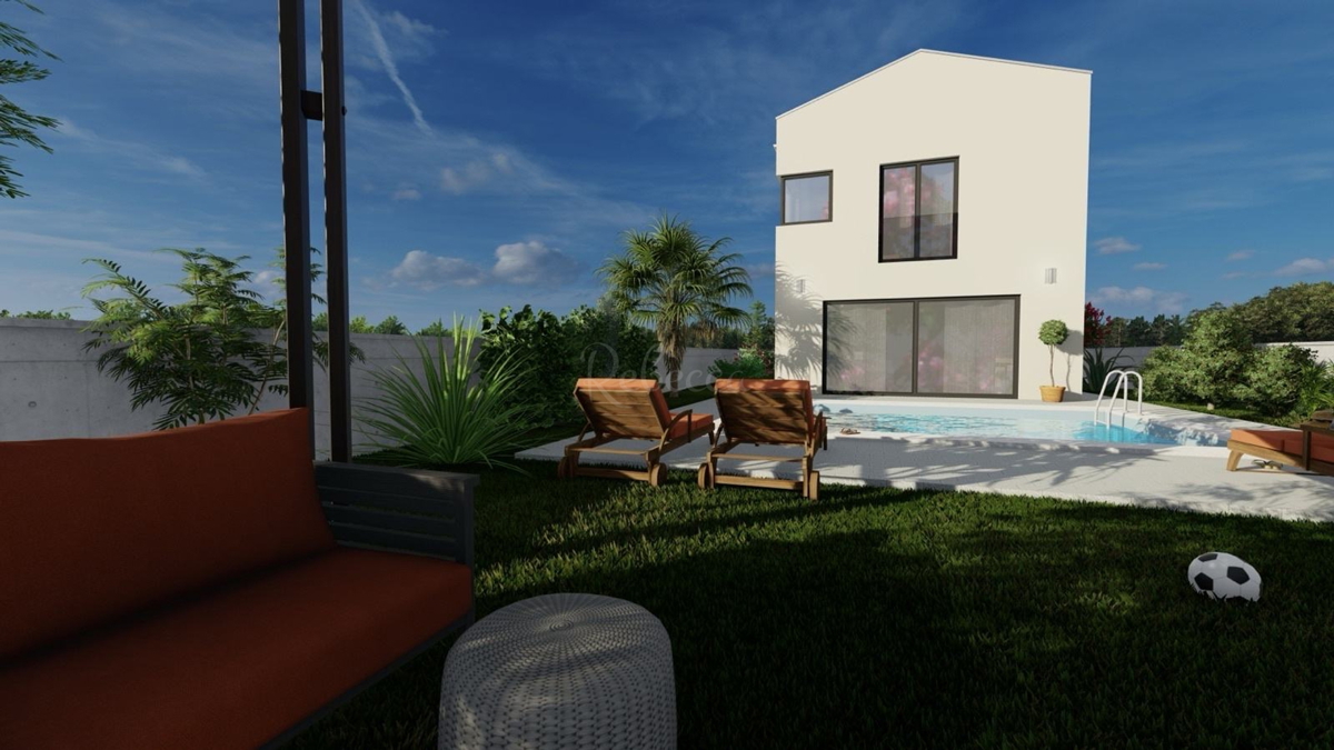 Casa in costruzione, 290 m2, piscina, zona Štokovci