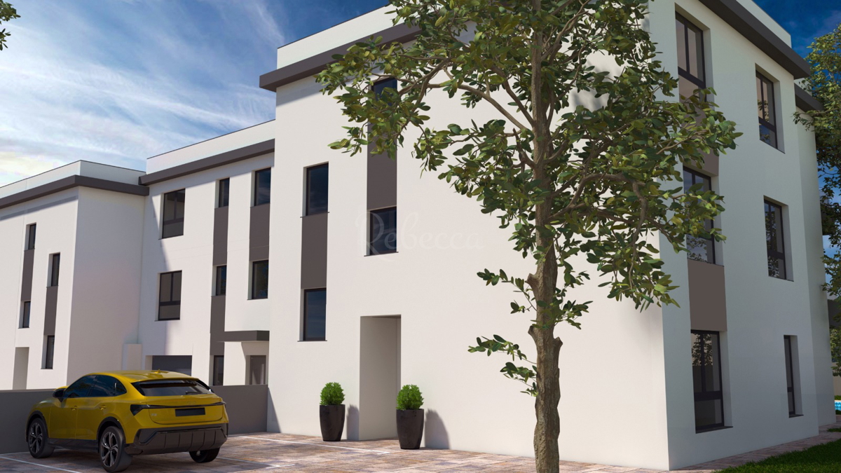 Appartamento di lusso al 2° piano, 89 m2, 2 camere da letto, 2 posti auto, vista mare, Medulin, NUOVO