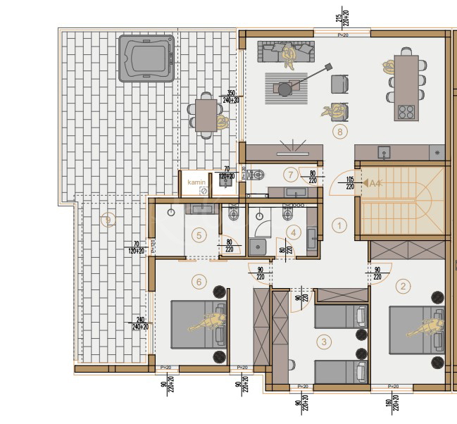 NUOVO, Šijana, appartamento 160,77 m2. secondo piano
