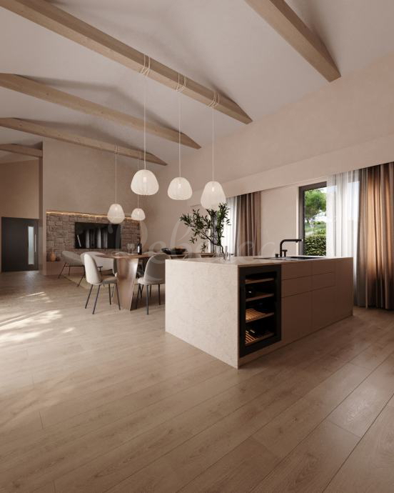 Nuova casa con piscina, tre camere da letto, giardino, vicino a Gimino