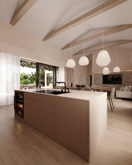 Nuova casa con piscina, tre camere da letto, giardino, vicino a Gimino