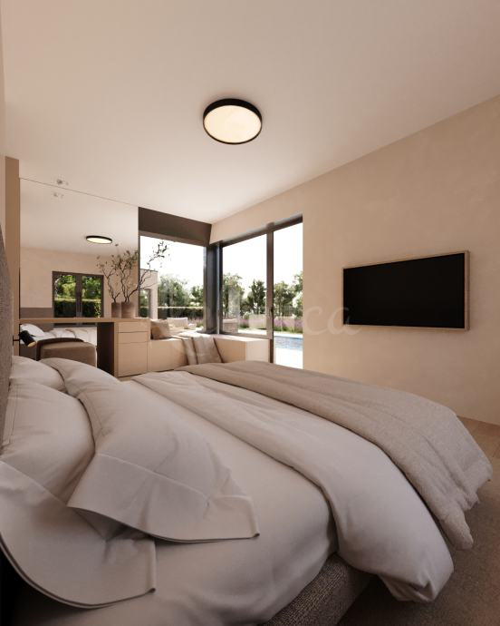 Nuova casa con piscina, tre camere da letto, giardino, vicino a Gimino