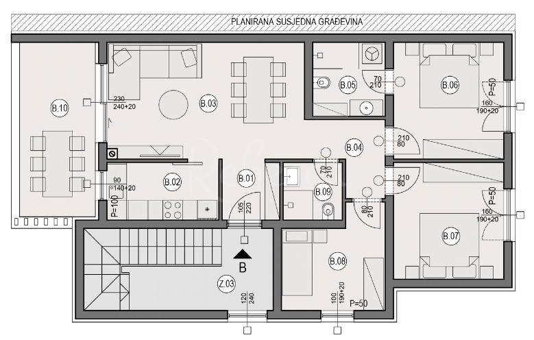 ISTRIA, PULA Lussuosa nuova costruzione vicino al centro città e al mare, 93 m2, giardino