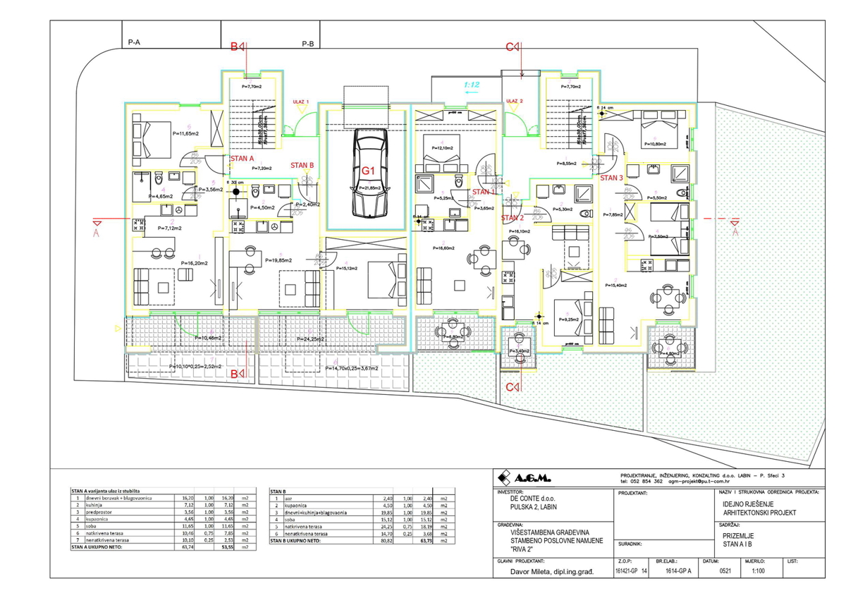 ISTRIA, PLOMIN LUKA, NUOVA COSTRUZIONE: APPARTAMENTO 53 m2 CON GIARDINO