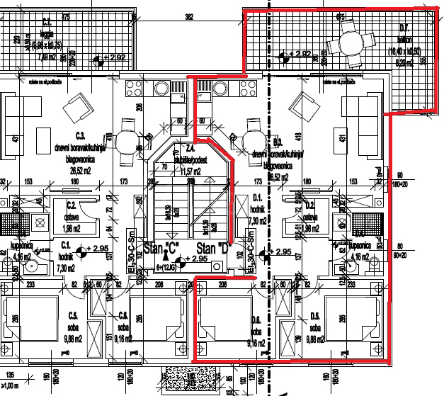 Appartamento al 1° piano, 67,20 m2, Valbandon, NUOVO