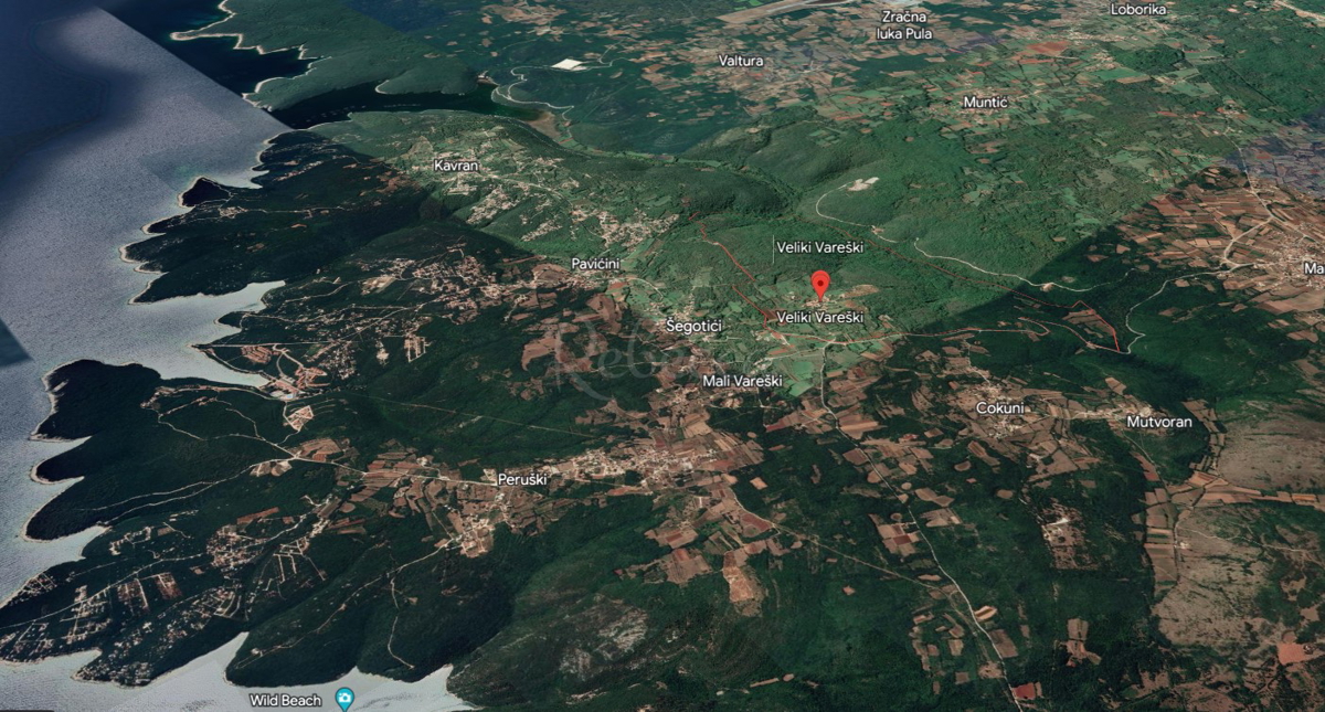 Istria, Veliki Vareški, terreno edificabile, 1500 m2