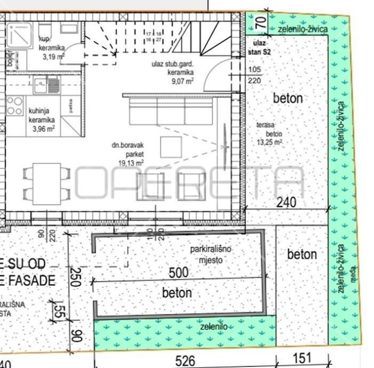 Nuova costruzione, Zagabria, Donja Dubrava, appartamento 80 m2, giardino, parcheggio, 2 camere da letto, arredato