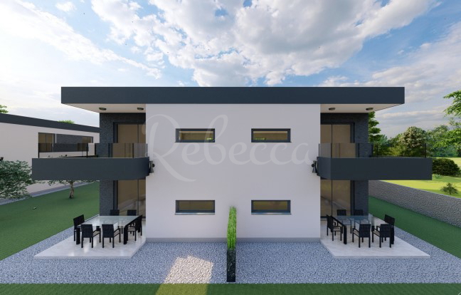 NEU GEBAUTES Apartment mit zwei Schlafzimmern in Štinjan mit Garten, nahe dem Meer