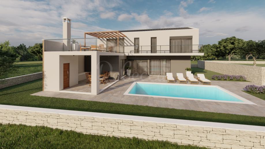 Terreno edificabile, progetto, 1300 m2, vicino a Barban