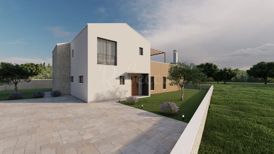 Terreno edificabile, progetto, 1300 m2, vicino a Barban