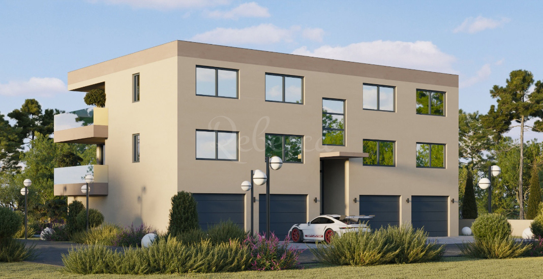 Appartamento al 1° piano, 120 m2, 2 camere da letto, garage, parcheggio, Štinjan, NUOVO