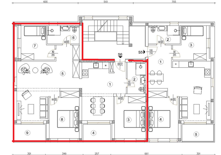 Appartamento al primo piano, 2 camere, 54,88 m2, nuova costruzione, Pola