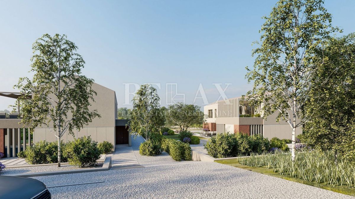 Labin - nuova costruzione con piscina e ampio giardino