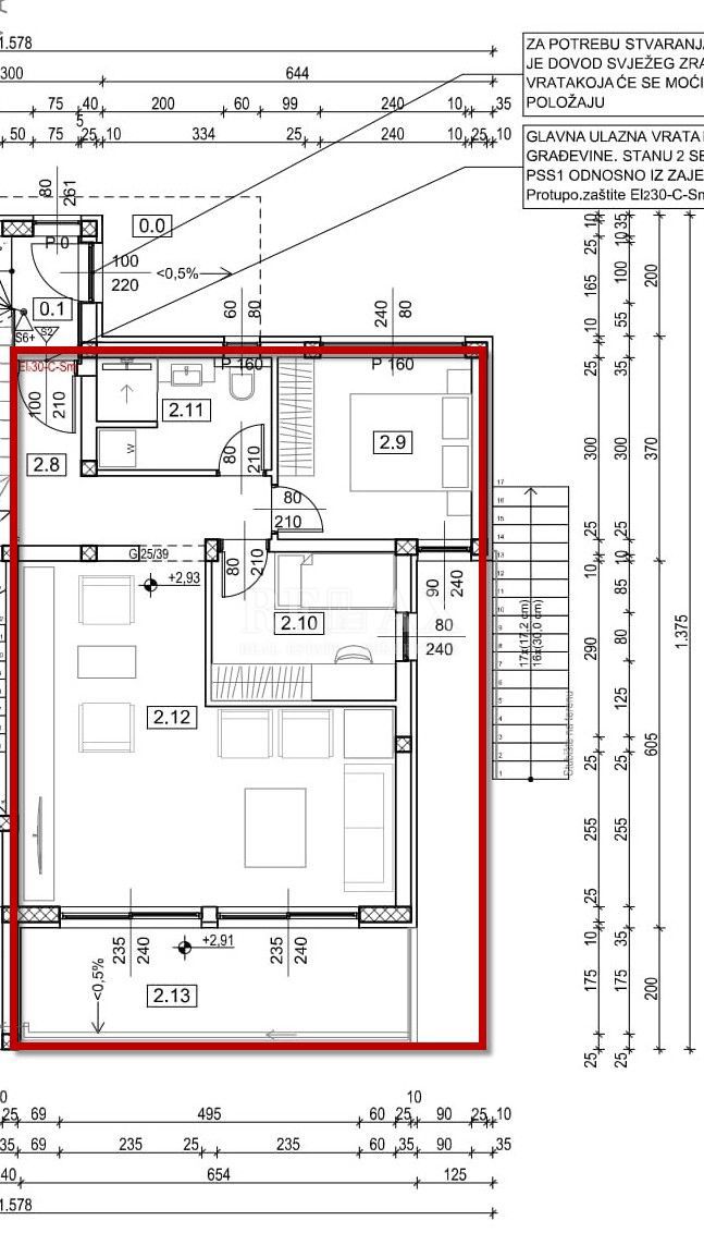 Dramalj - nuovo edificio, appartamento duplex con piscina