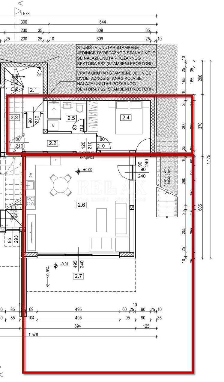 Dramalj - nuovo edificio, appartamento duplex con piscina