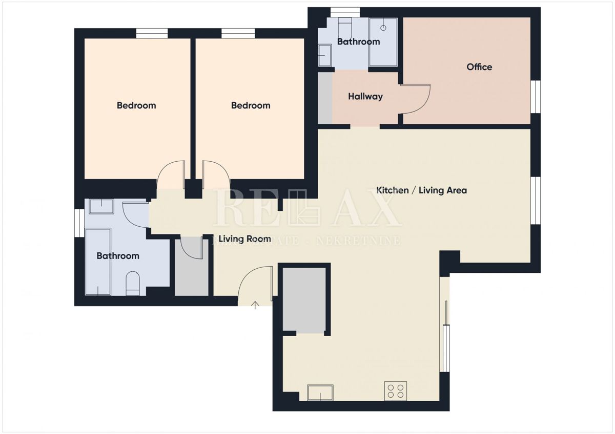 Crikvenica - spazioso appartamento con giardino e parcheggio