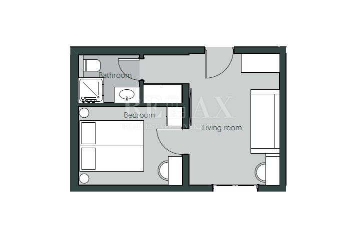 Crikvenica – appartamento con una camera da letto nel centro città