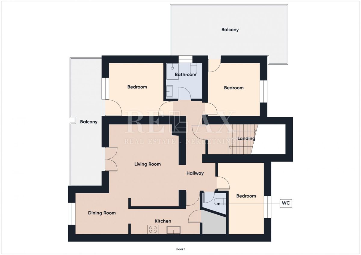 Crikvenica - appartamento con tre camere da letto e garage