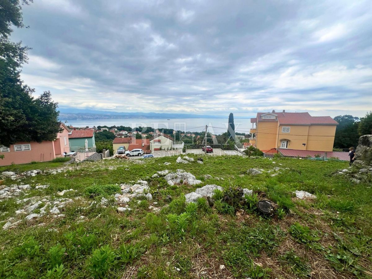 Oprić, Lovran - terreno edificabile con vista mare