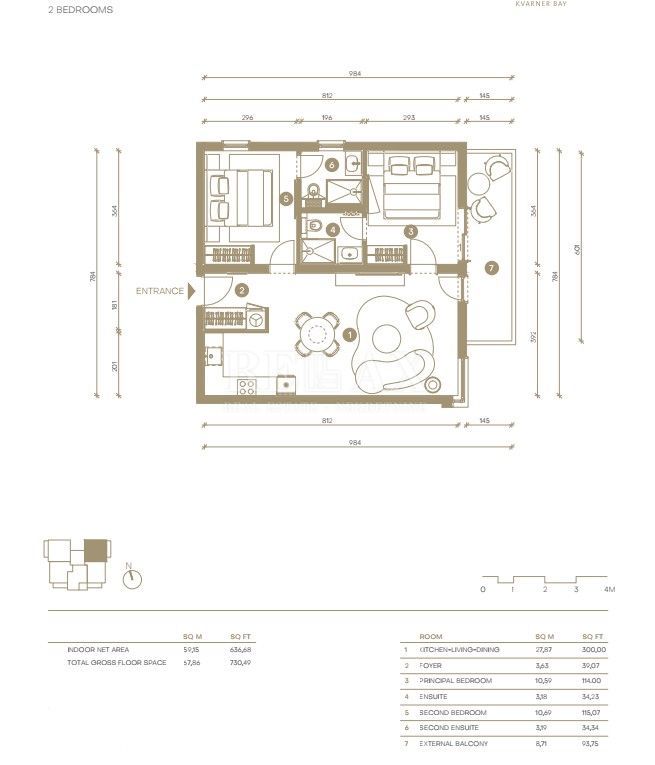 Novi Vinodolski - appartamento all'interno di un resort di lusso, seconda fila al mare