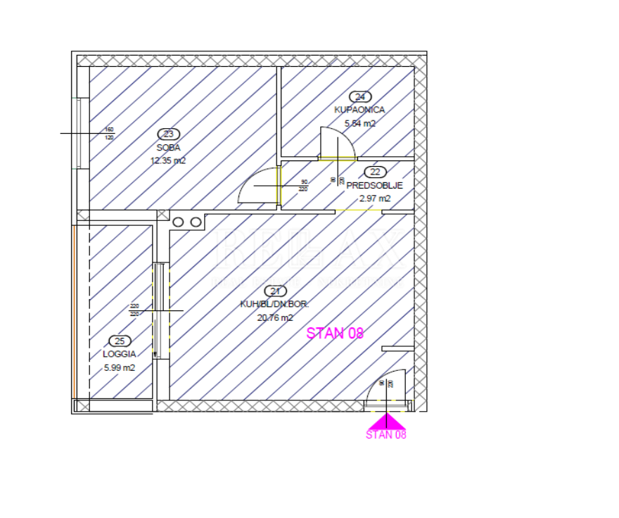 Rijeka, Kastav - appartamento in costruzione 47m2