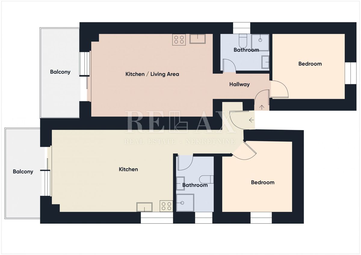 Povile - piano con due appartamenti