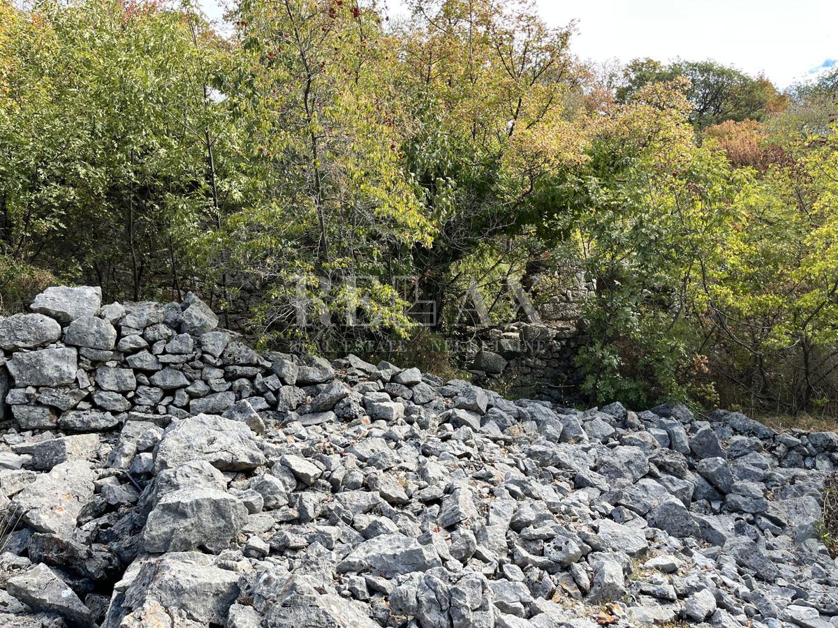 NOVI VINODOLSKI, SIBINJ KRMPOTSKI - Ampio appezzamento con una vecchia casa crollata