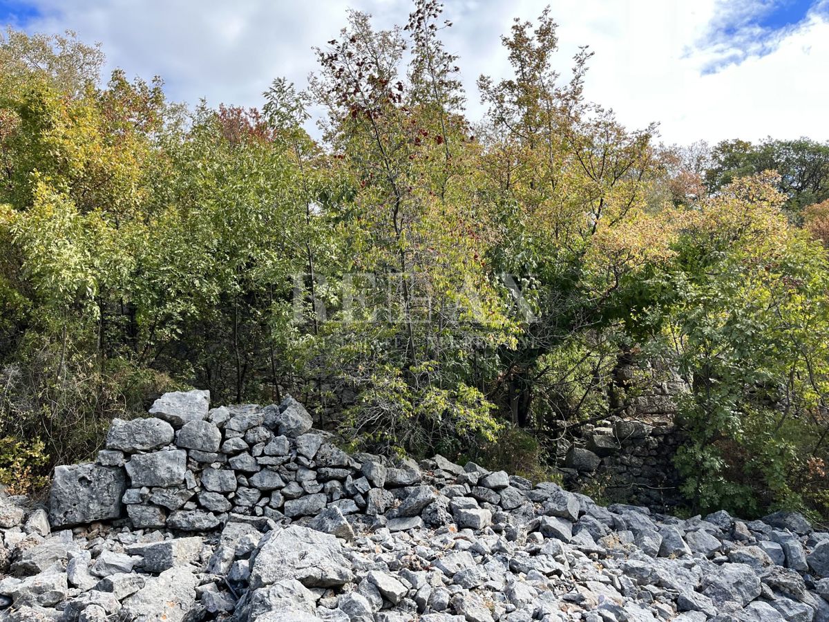 NOVI VINODOLSKI, SIBINJ KRMPOTSKI - Ampio appezzamento con una vecchia casa crollata