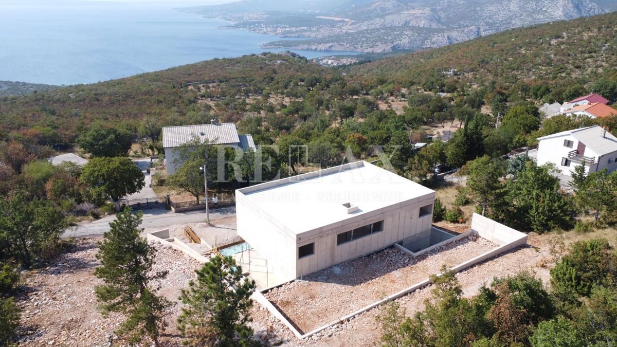 Klenovica, Poljice - la costruzione è iniziata con vista panoramica