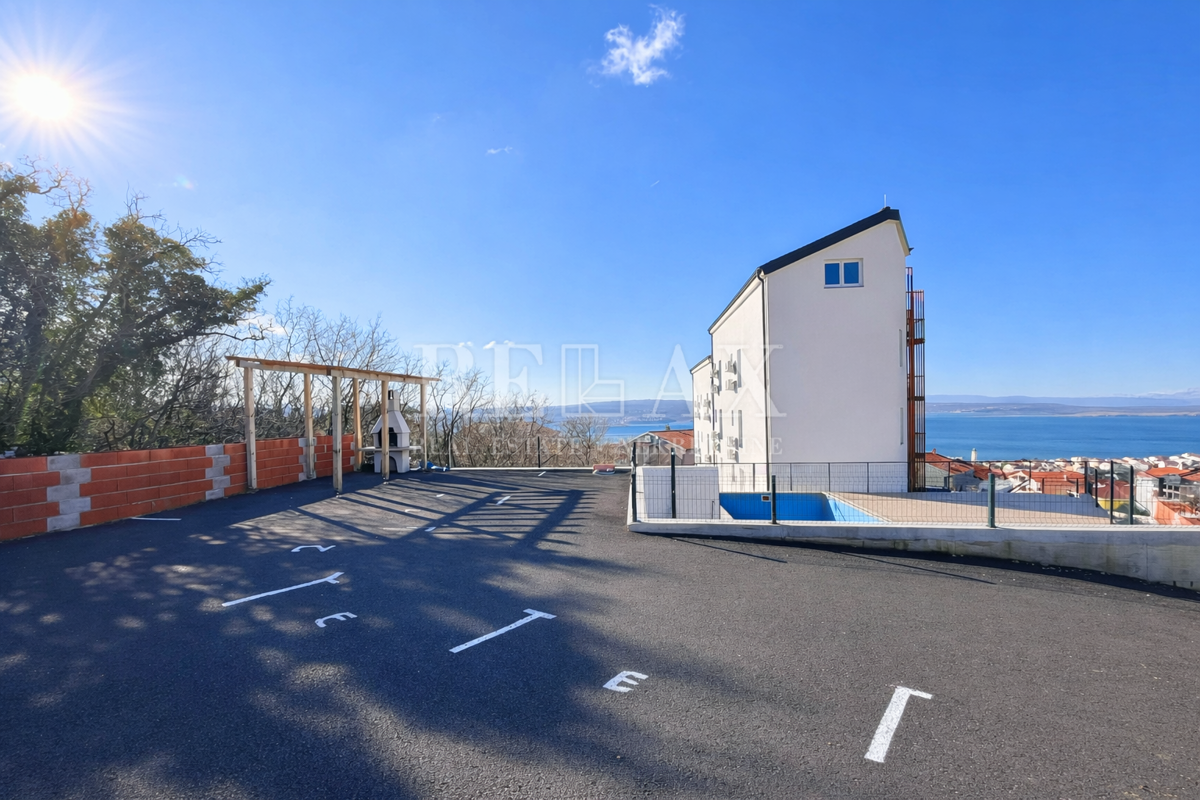 Crikvenica - 4 appartamenti in un nuovo edificio con vista, piscina